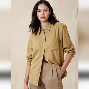 Banana Republic Utility Shirt new british khaki